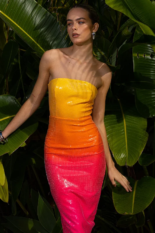 Body Design MALIBU MIDI DRESS - TROPICAL