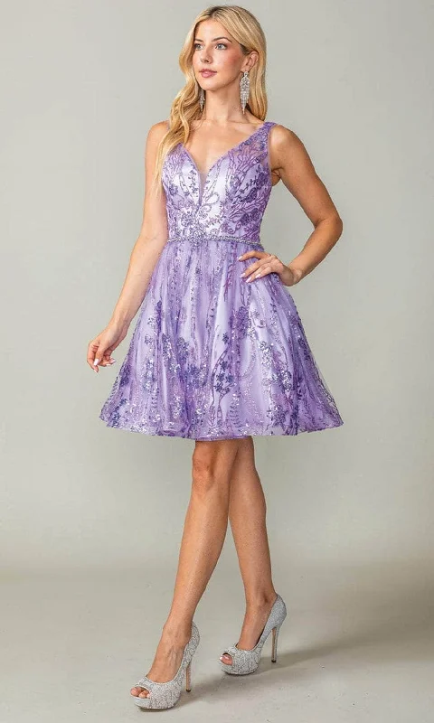 Luxury Temperament Dancing Queen 3364 - Sleeveless Glitter Cocktail Dress