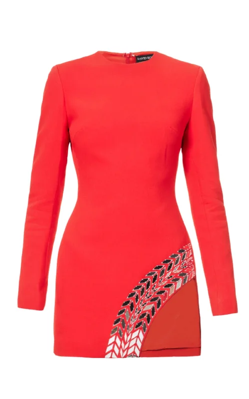 Eye-catching Personality Plexiglass Tyre Track Mini Dress