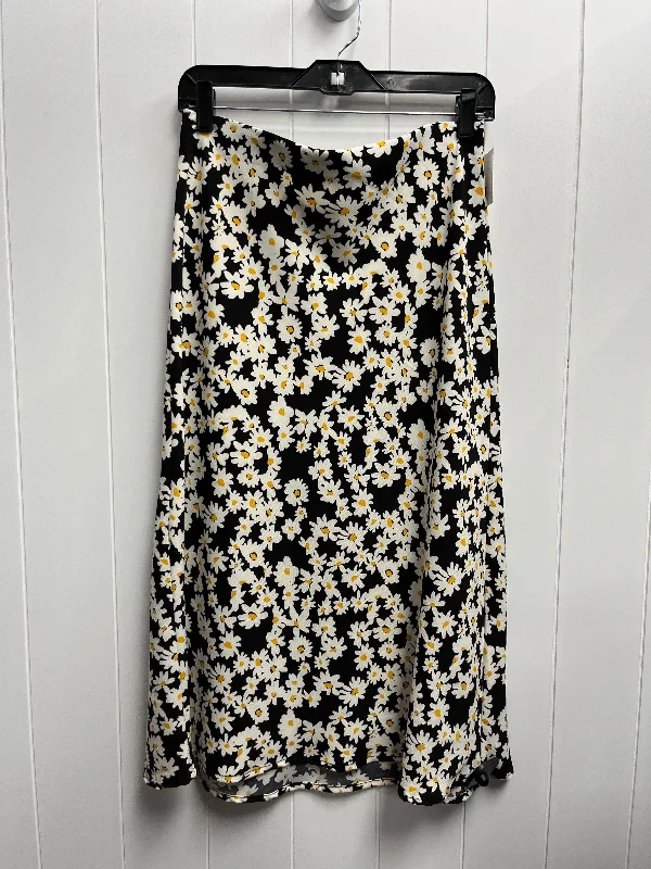 Skirt Midi By Rachel Zoe In Black & Yellow, Size: 4