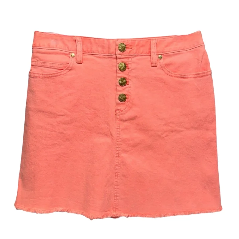Designer Style Kooper Skirt Papaya Punch Designer By Lilly Pulitzer In Orange, Size: 6