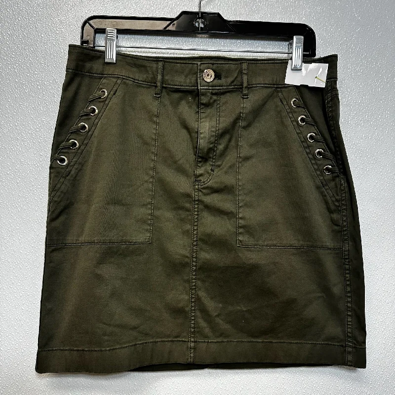 Fashion Style Olive Skirt Mini & Short White House Black Market, Size M