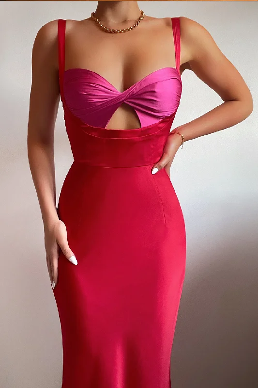 Modern City Kelsi Midi Dress - Red