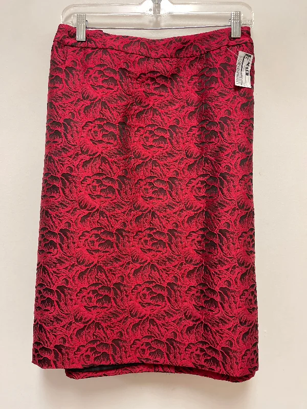 Warm Atmosphere Skirt Mini & Short By Calvin Klein In Red, Size: 14