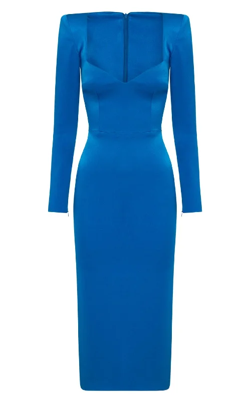 Cool Summer Banon Sweetheart Midi Dress