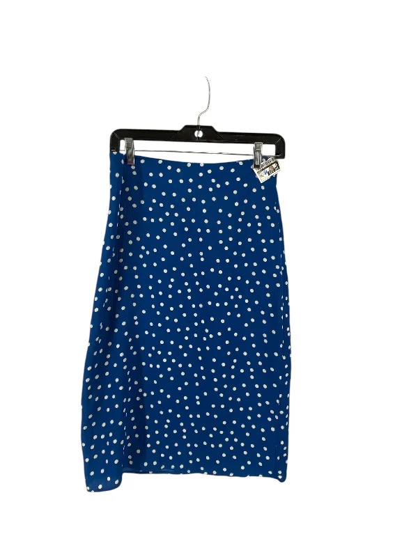 Skirt Midi By Gilli In Blue & White, Size: S