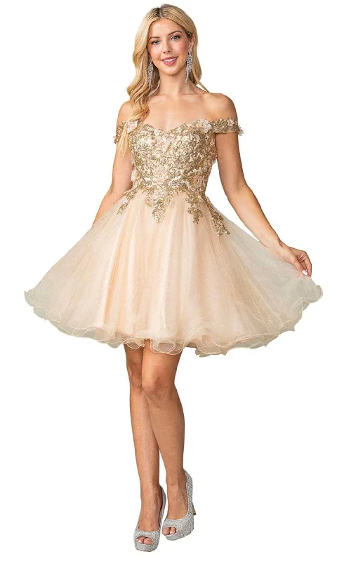 Beautiful Romance Dancing Queen 3349 - Gilded Bodice Cocktail Dress