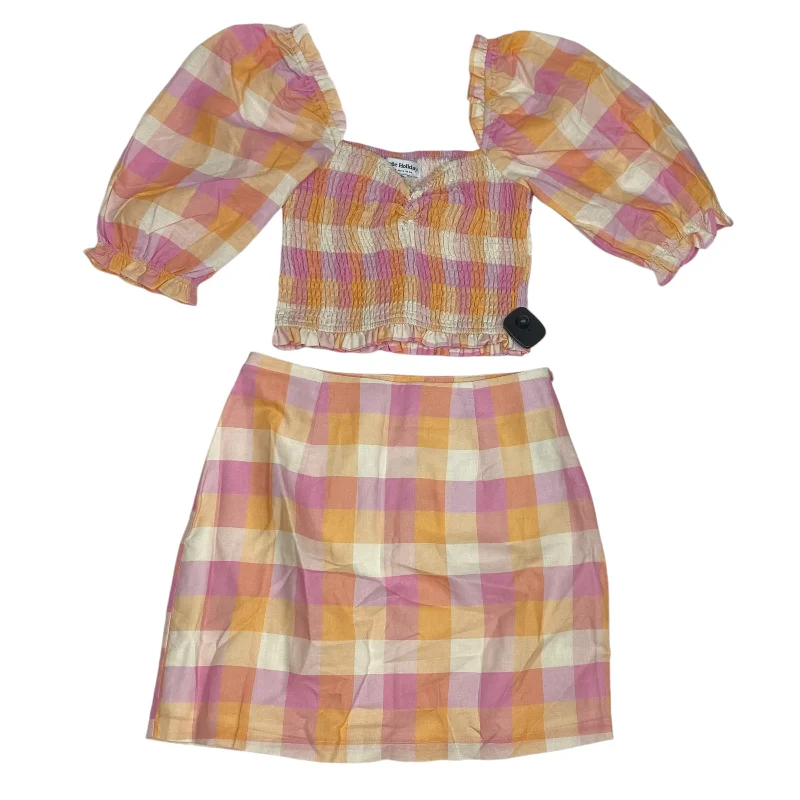 Stunning Fashion Skirt Set 2pc By Charlie Holiday In Pink, Size: S
