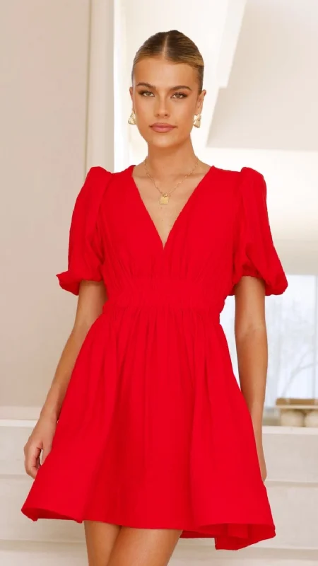 Erin Mini Dress - Red