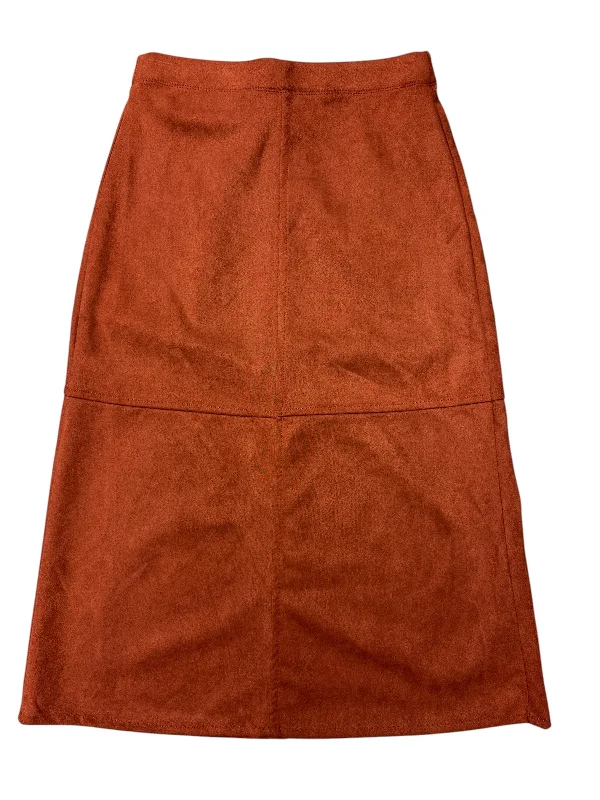 Skirt Midi By Max Studio In Orange, Size: 4