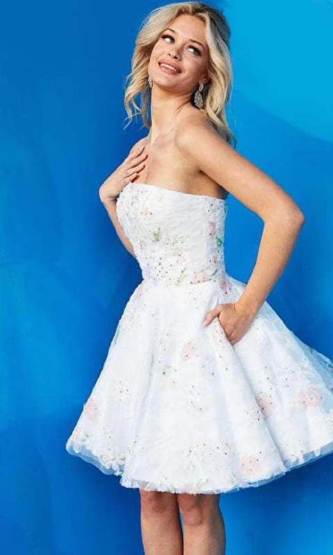 Exclusive Customization Jovani 07967 - Strapless A-line Cocktail Dress