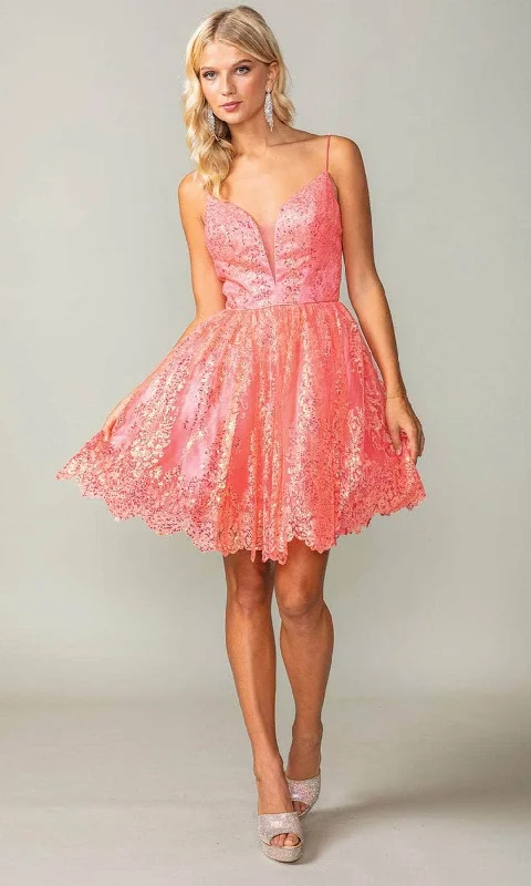Street Fashion Dancing Queen 3358 - Sequin A-Line Cocktail Dress