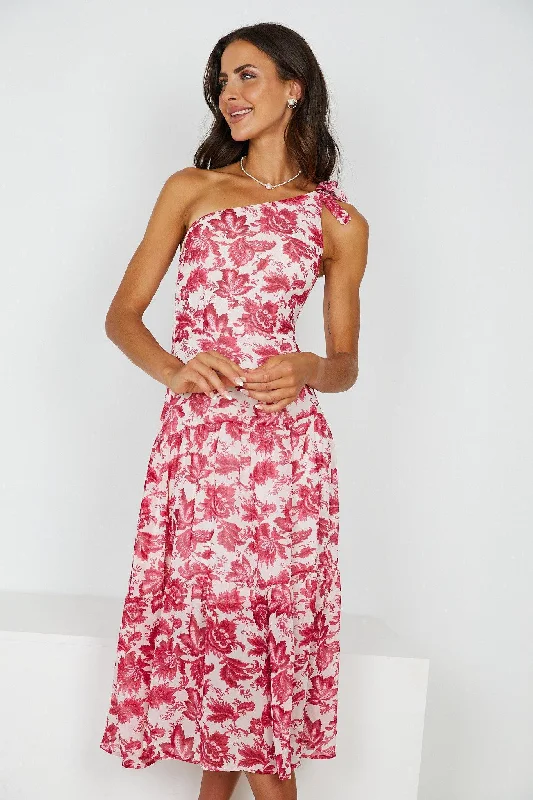 Street Charm Janise Dress - Red Floral