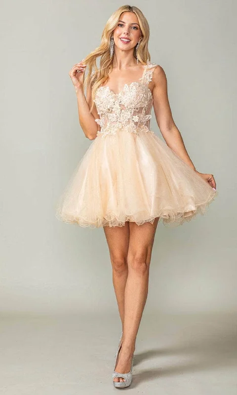 High-quality Fabrics Dancing Queen 3372 - Applique Ornate Cocktail Dress