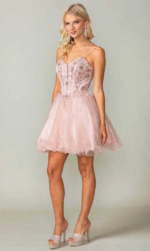 Warm And Comfortable Dancing Queen 3351 - Embellished Floral Cocktail Dress