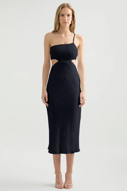 Dynamic Fashion Norah Midi Dress - Black