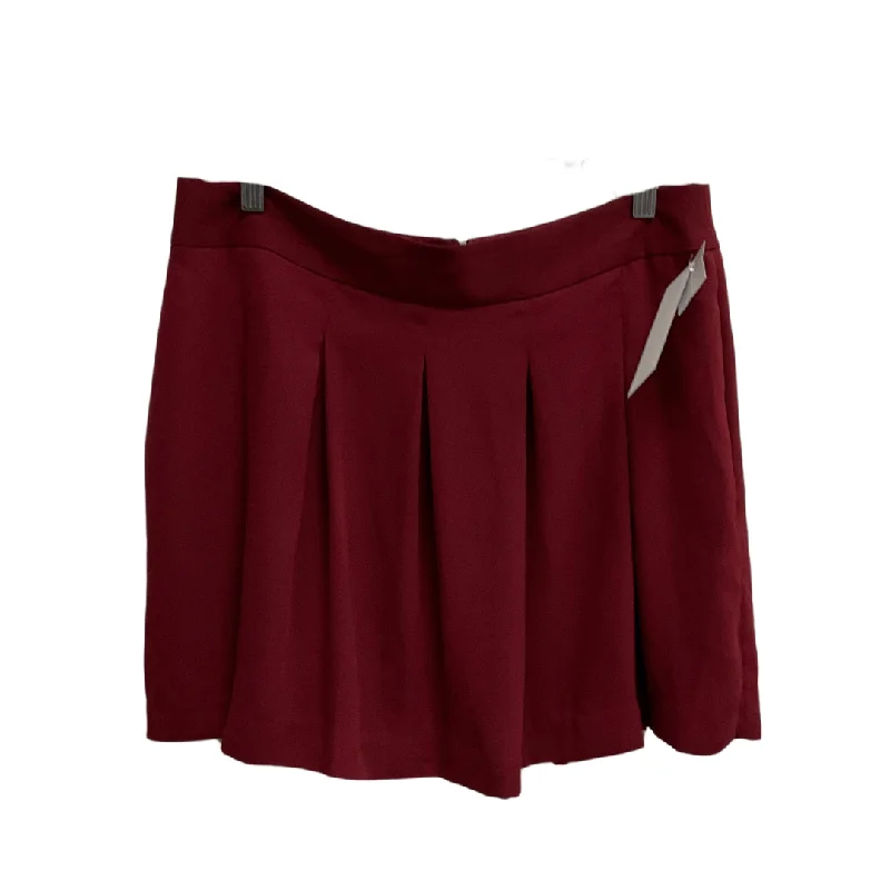 Relaxed And Casual Skirt Mini & Short By Banana Republic In Red, Size: 12p