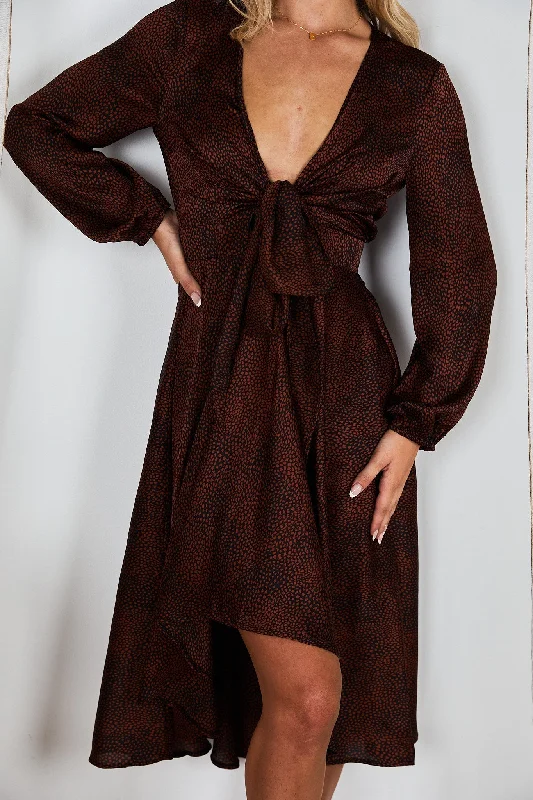 Classic Bryleigh Dress - Bronze Print