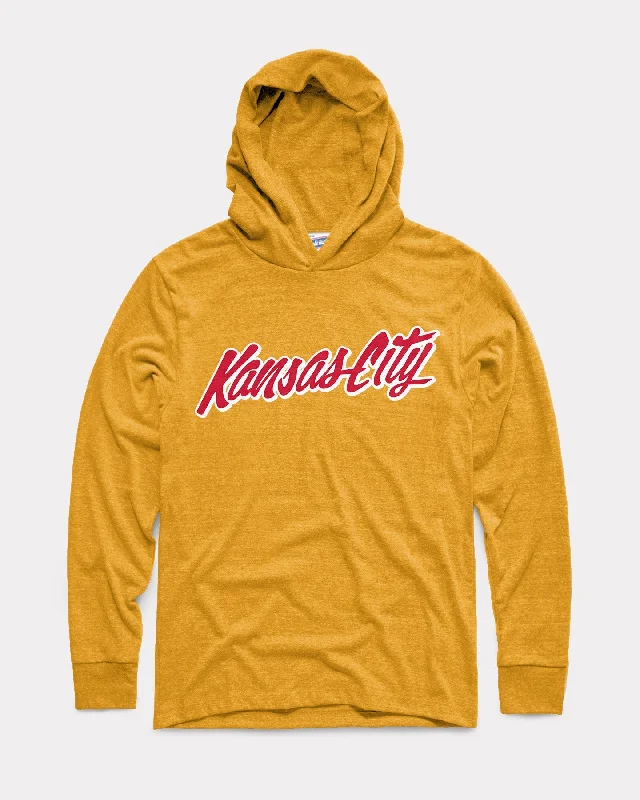 Carefree Style Kansas City Script Gold Lightweight Hoodie