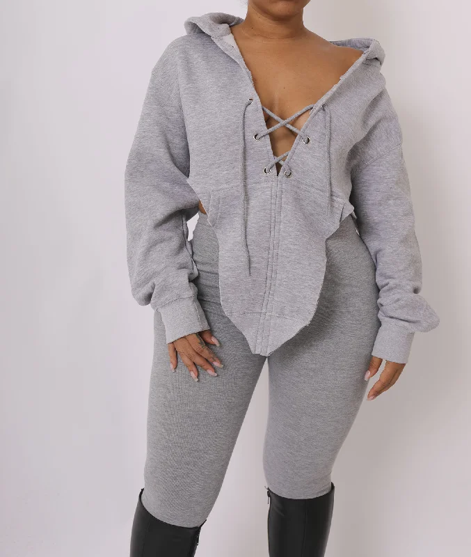Body Design Corset LA Winter Hoodie (gray)