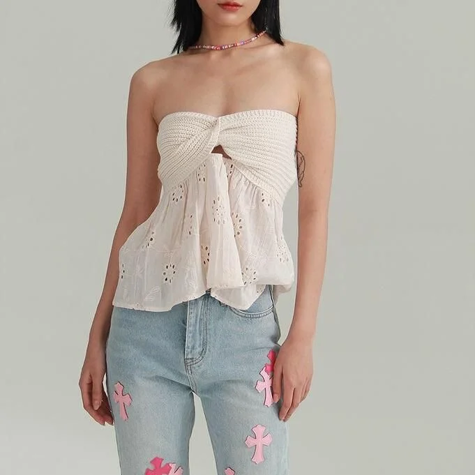 Casual And Versatile Summer Chic Sleeveless Cotton Linen Cross-Up Tank Top for Women