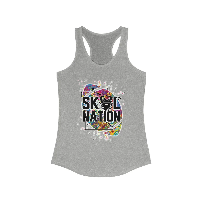 Exclusive Customization Ladies Ideal Racerback Tank - MN Nation (Color Blast)