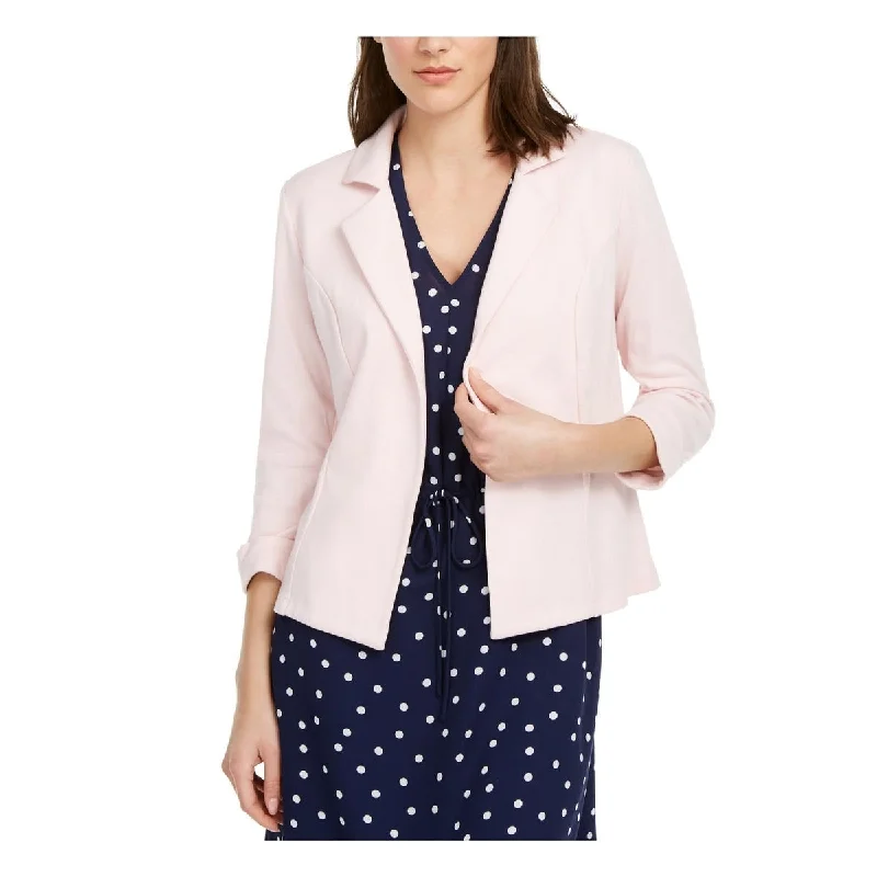 Low-key Luxury Maison Jules Women's Layering Cropped Casual Blazer Pink Size Medium