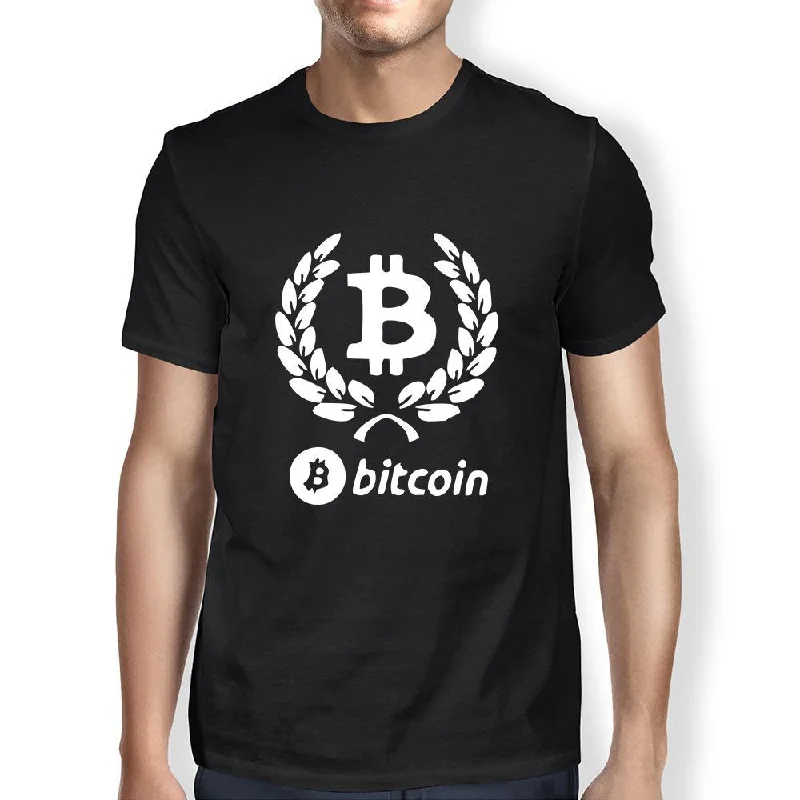 Bitcoin Wreath Logo Print | 100% Cotton T-shirt