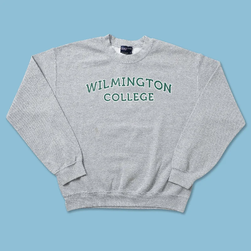 Comfortable And Casual Vintage Wilmington College Sweater Small