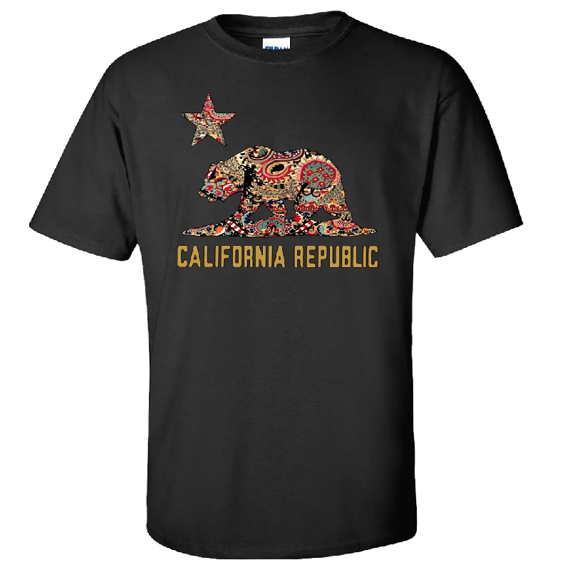 Celebrity Style California Republic Paisley Bear Asst Colors T-shirt/tee