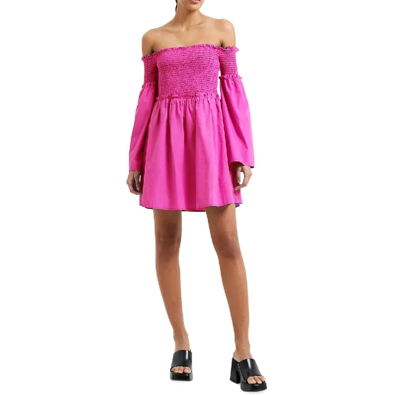 Urban Sense French Connection Womens Off-The-Shoulder Short Mini Dress