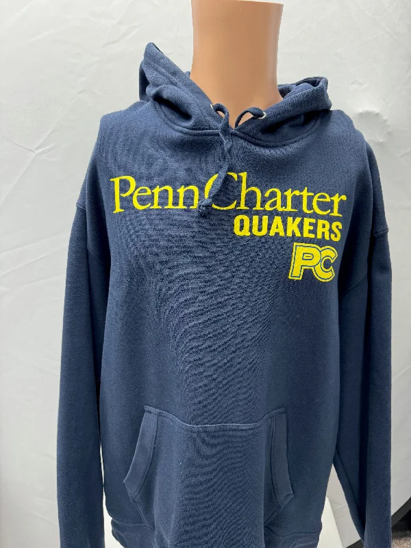 Embroidered Letters Big Cotton Hooded Sweatshirt