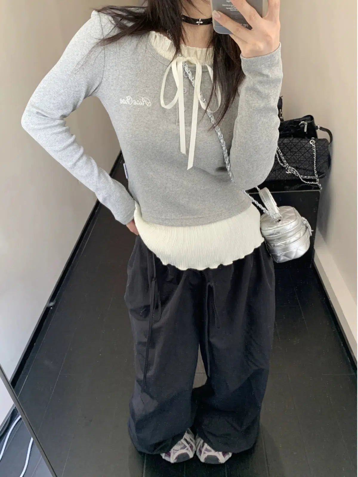 Carefree Ruffled Knit Turtleneck Pullover