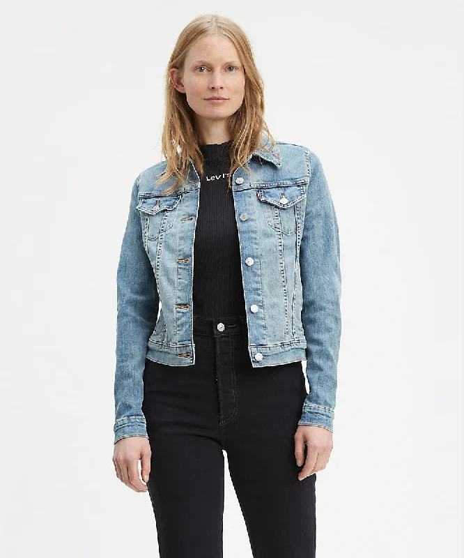 French Style Levi's Women's Original Trucker Jacket - Light Stonewash