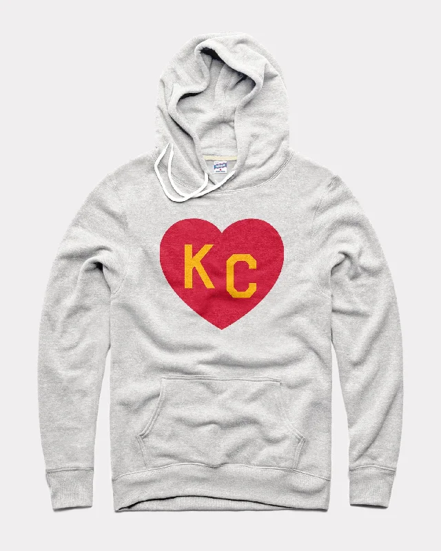Playful Style Ash & Red Arrowhead KC Heart Hoodie