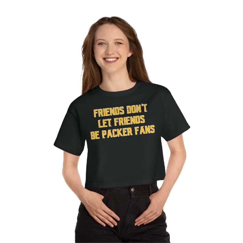 Simple Style Women's Champion Heritage Cropped Top - Friends Don't Let Friends - Minnesota Football
