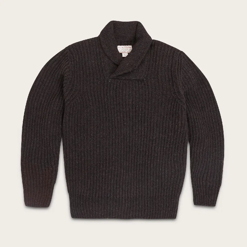 Double-sided Wear BRISTOL SHAWL NECK SWEATER