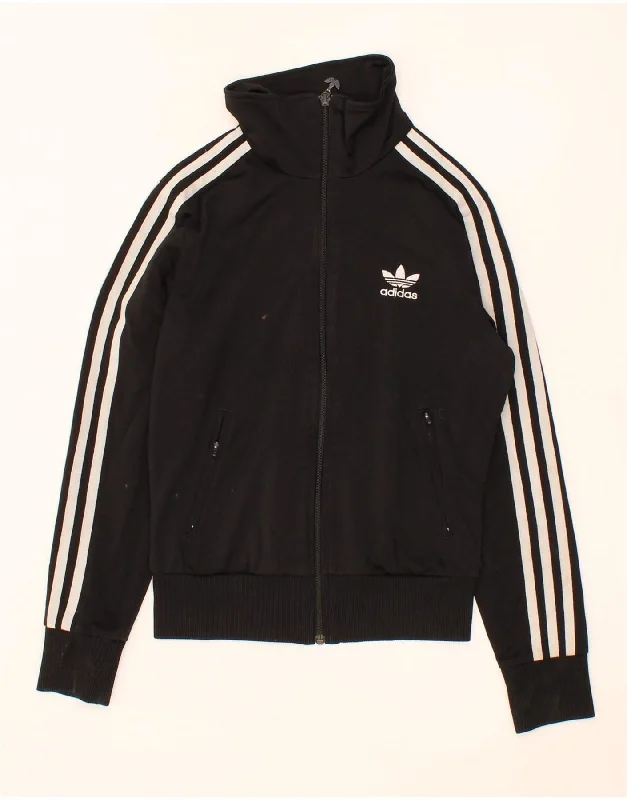 Double-sided Wear ADIDAS Womens Graphic Tracksuit Top Jacket UK 6 XS Black Polyester Double-sided Wear ADIDAS Womens Graphic Tracksuit Top Jacket UK 6 XS Black Polyester