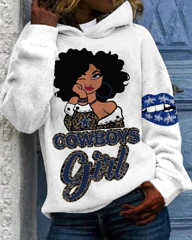 Sweet Girl Cowboys Cartoon Girl Long-sleeved Hoodie