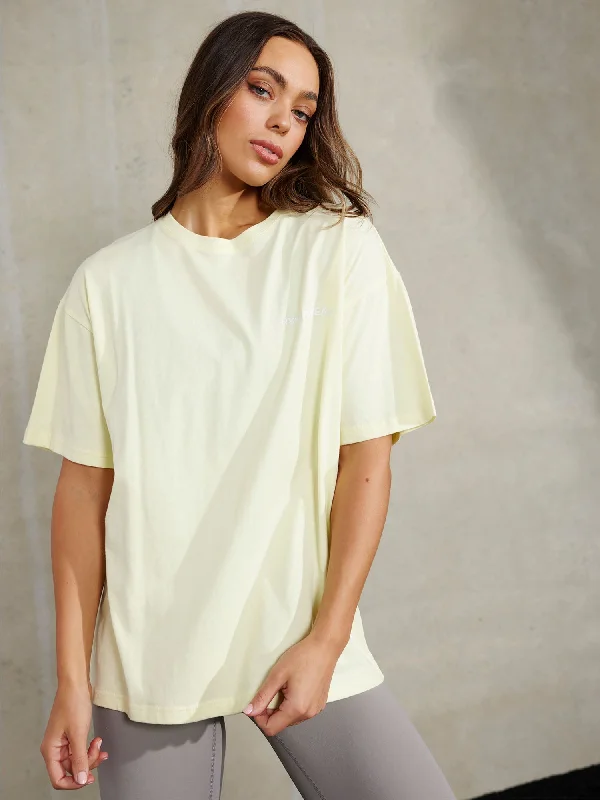 Unique Design Embody Oversized T-Shirt - Lemon