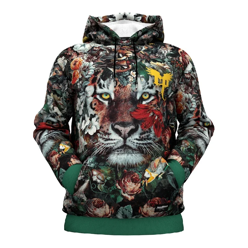 Dynamic Fashion Flower Tiger Hoodie