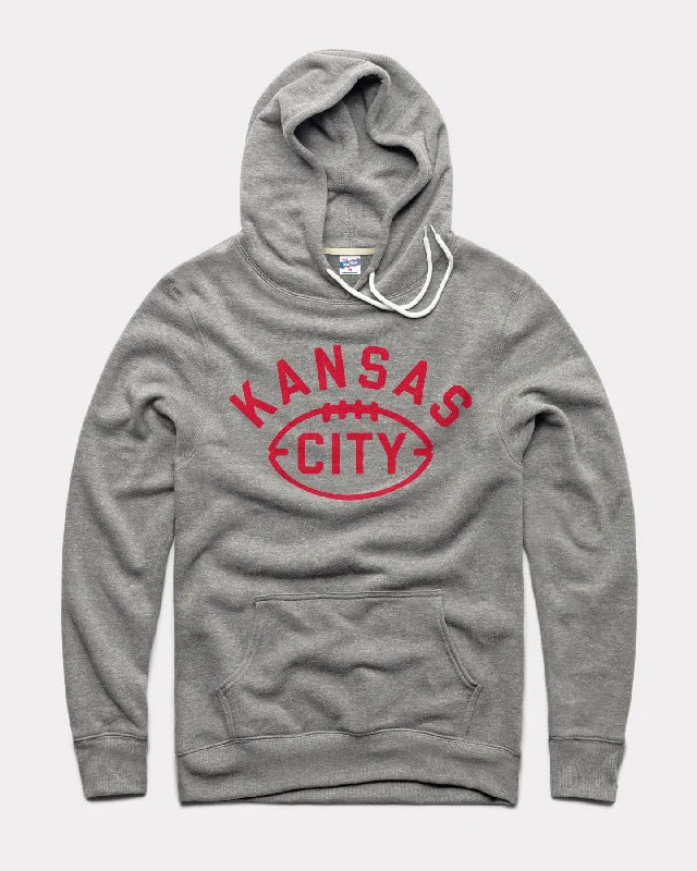 Classic Style Kansas City Football Vintage Grey Hoodie
