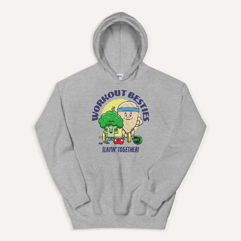 Customized Version Workout Besties Chicken Breast And Broccoli Pullover Hoodie