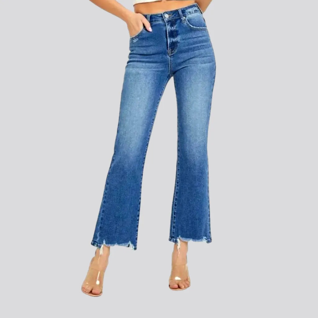 Urban Style Fashionable frayed jeans for women