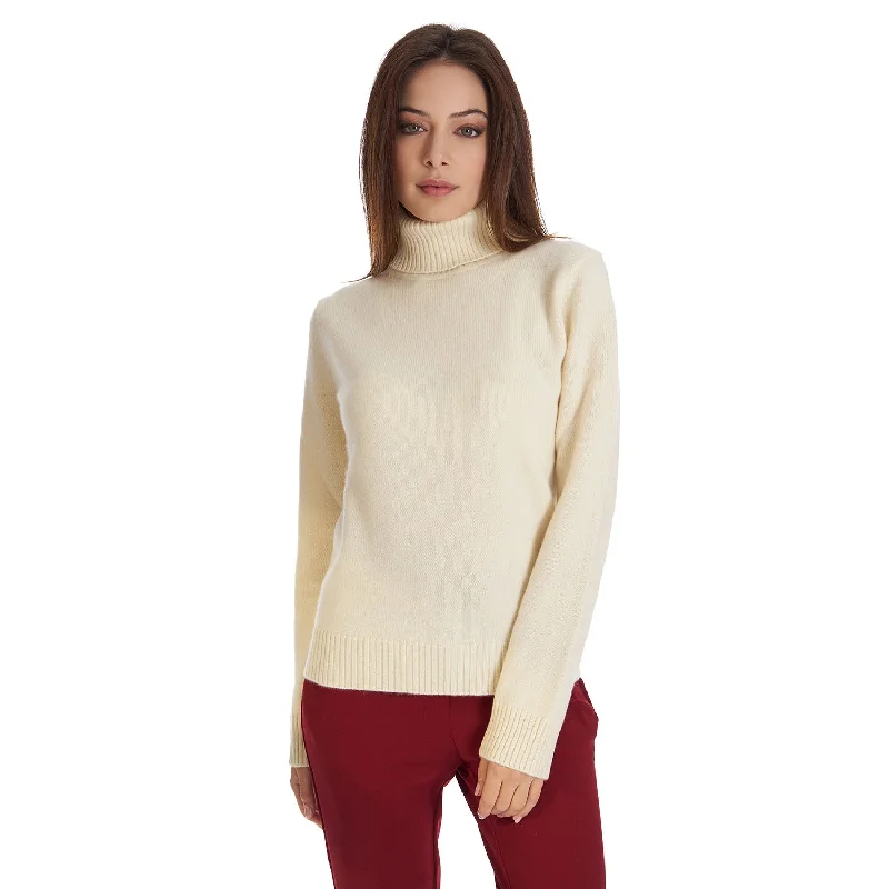 High-end Design BEIGE TURTLENECK