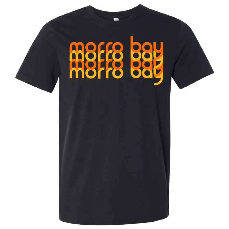 Short Design Morro Bay Sunset Stack Asst Colors Mens Lightweight Fitted T-Shirt/tee