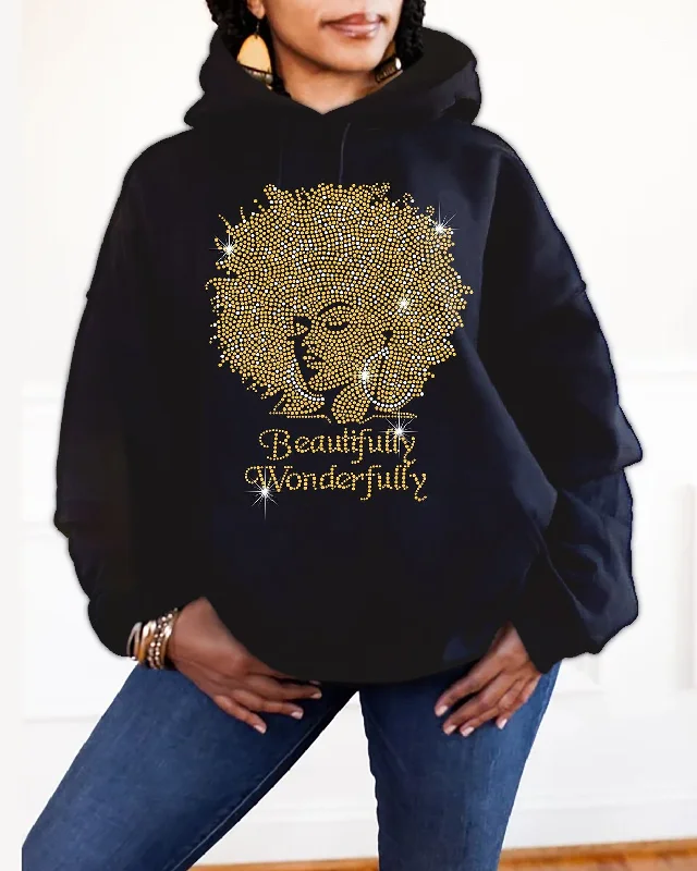 Wonderful Brown Women Long Sleeves Hoodie