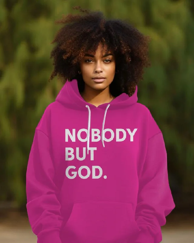 Designer Style Nobody But God Long-sleeved Hoodie