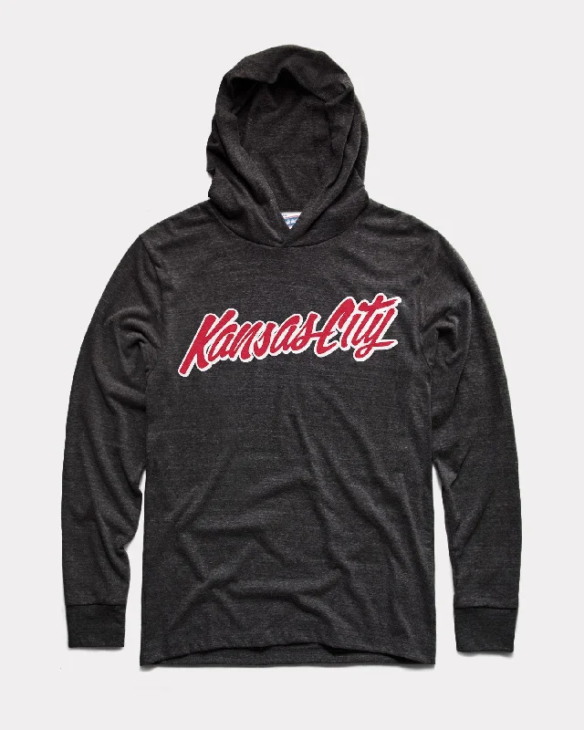 Urban Style Black Kansas City Script Lightweight Hoodie