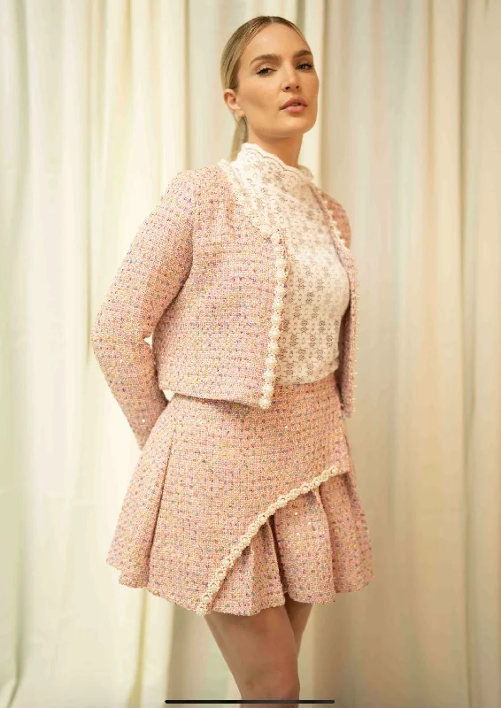 Pink Charm 3 Piece Skirt Suit